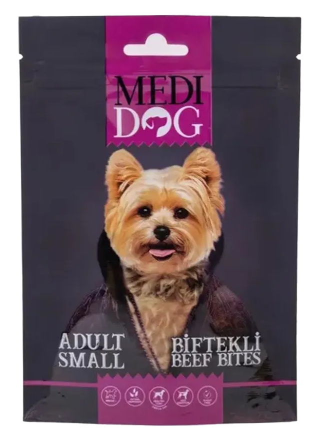 MEDİ DOG ADULT SMALL BEEF BITES 80*12