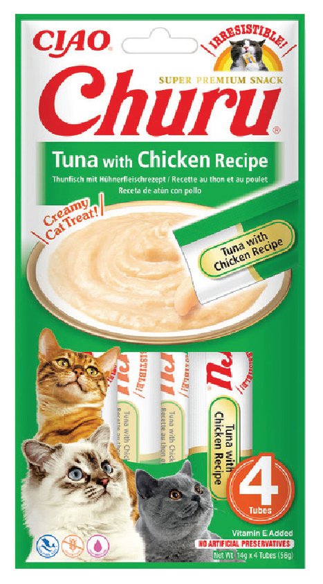 CIAO CHURU CREAM TON BALIKLI VE TAVUKLU KEDİ ÖDÜL KREMASI (KUTU İÇİ 12'Lİ KOLİ İÇİ 48'Lİ)