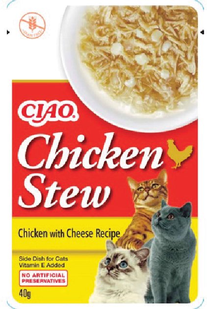 CIAO CHICKEN STEW TAVUK GÜVEÇ VE PEYNİRLİ PATE (KUTU İÇİ 12'Lİ KOLİ İÇİ 48'Lİ)