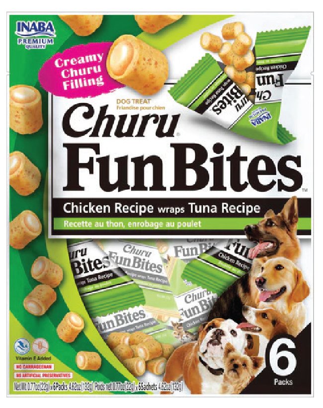 CHURU FUN BİTES FOR DOG CHİCKEN RECİPE WRAPS TUNA RECİPE  (KUTU İÇİ 1'Lİ KOLİ İÇİ 16'LI)