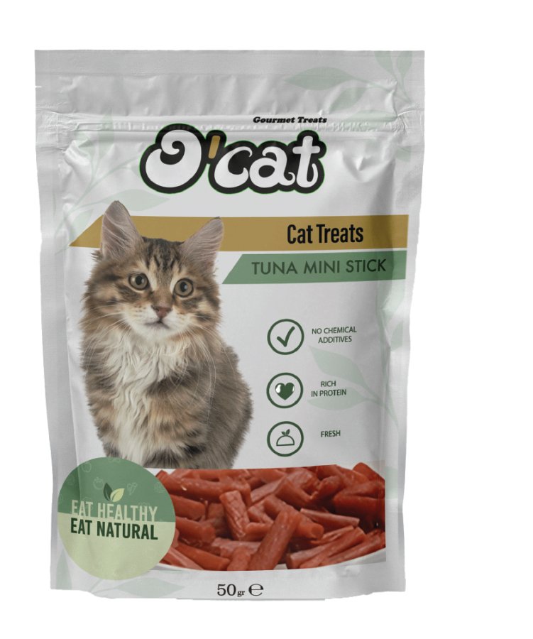 O CAT TUNA MİNİ ÇUBUK KEDİ ÖDÜLÜ 10x50g