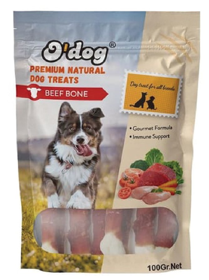 O DOG DANA ETLİ SARGILI KEMİK KÖPEK ÖDÜLÜ 100 GR