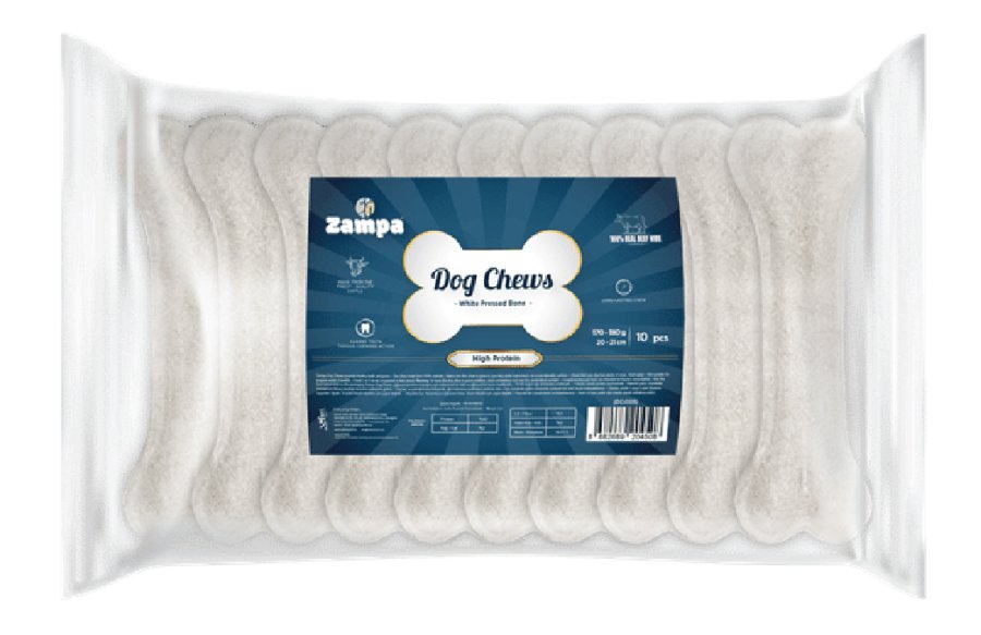 ZAMPA BEYAZ PRESS KEMİK KÖPEK ÖDÜLÜ 10 LU 160-170 GR