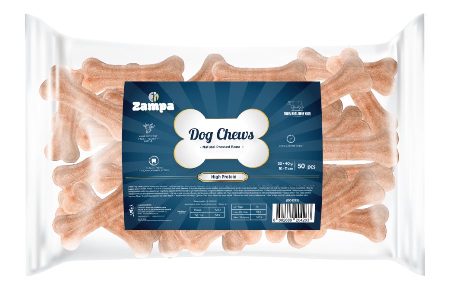 ZAMPA NATÜREL PRESS KEMİK KÖPEK ÖDÜLÜ 50 Lİ 30-40 GR
